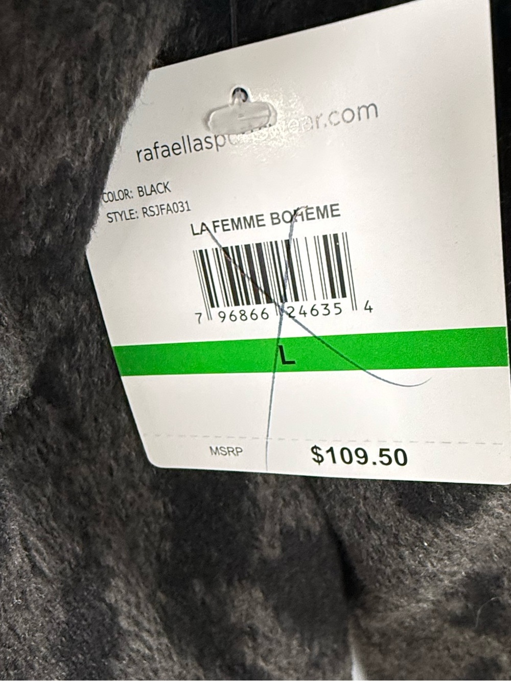 Rafaella NWT Leopard Print Coat Charcoal Black Animal Print Overcoat Sz L - Picture 6 of 9